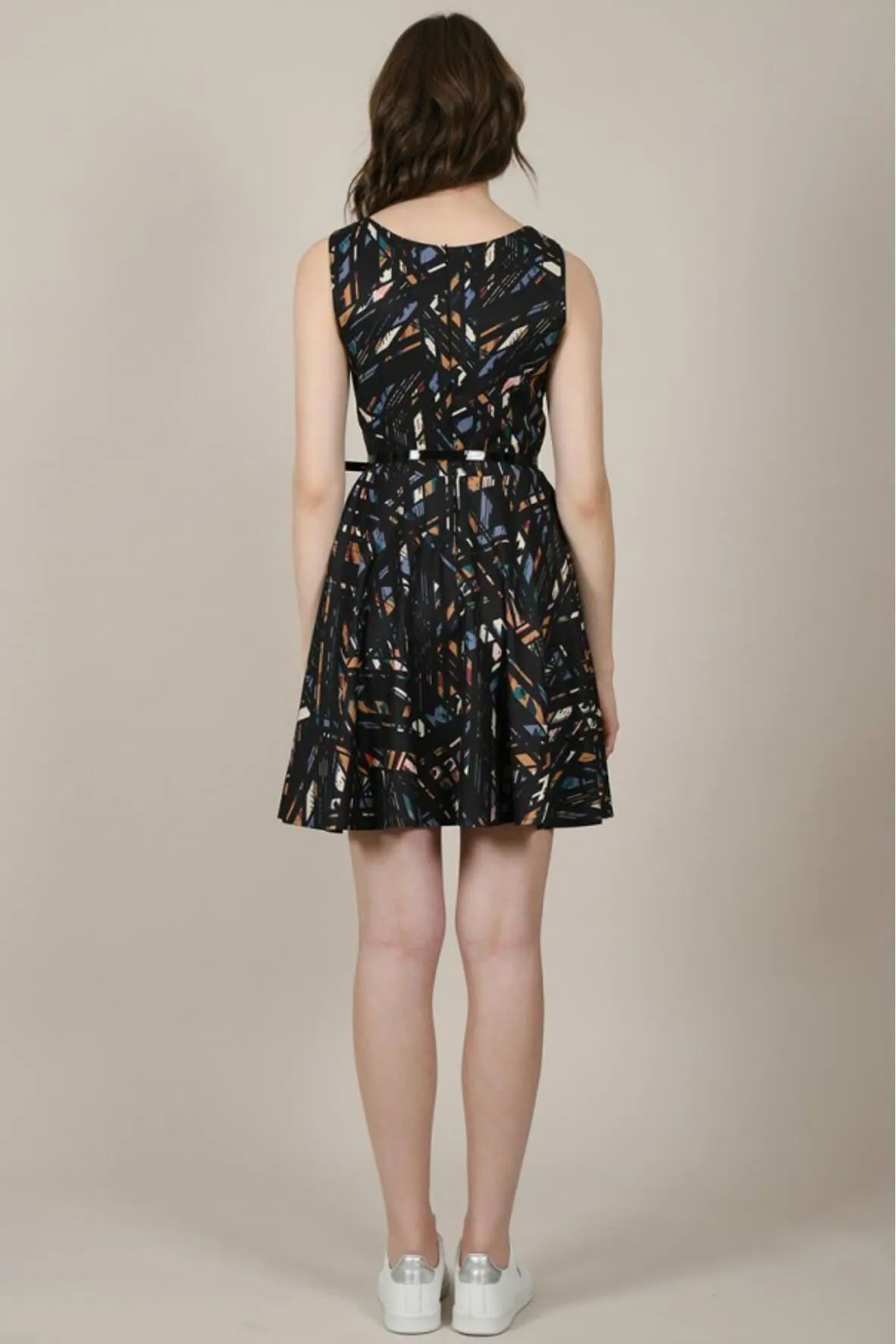 A-Line Graphic Print Dress