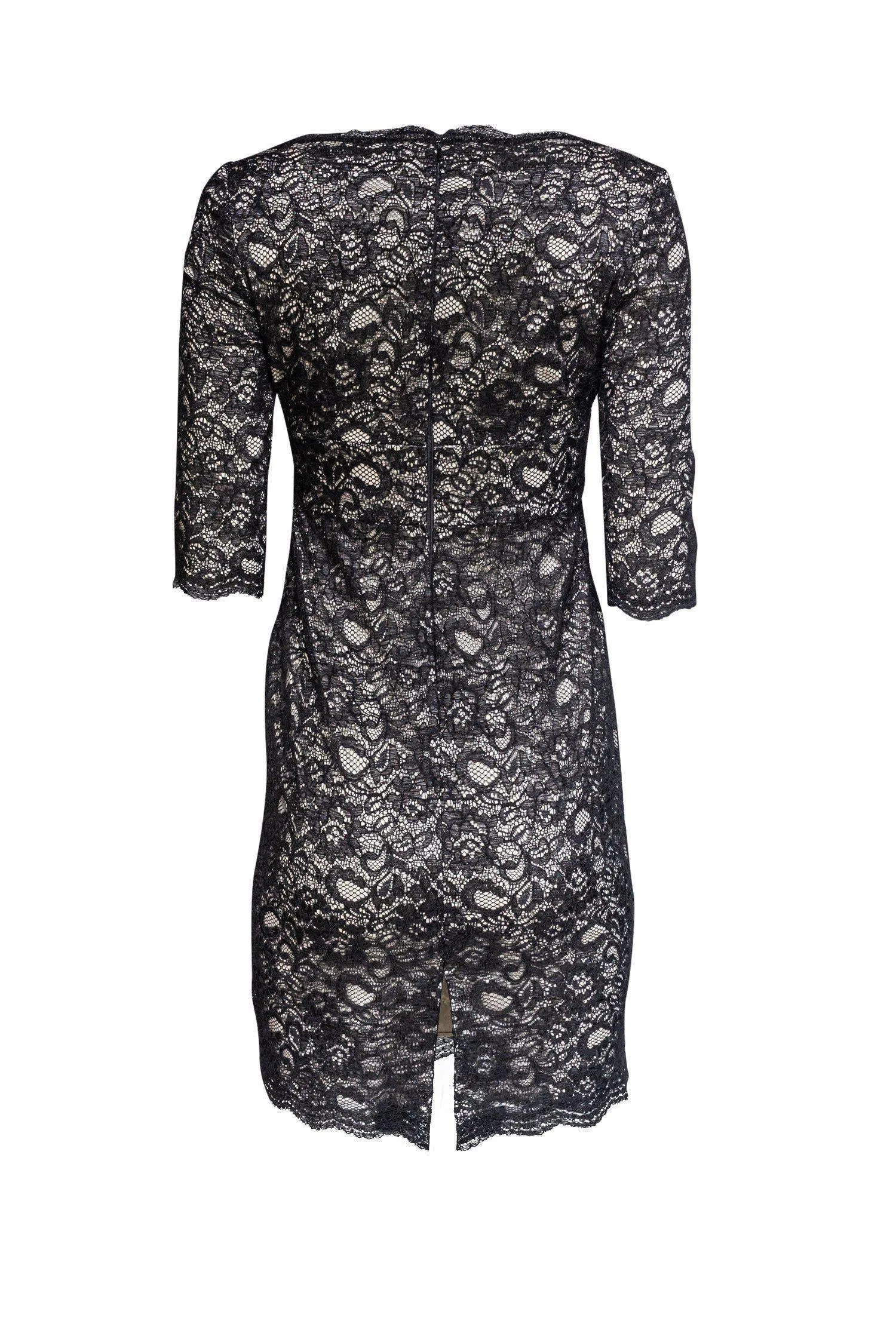 Adrianna Papell - Black Lace Overall Bodycon Dress Sz 2