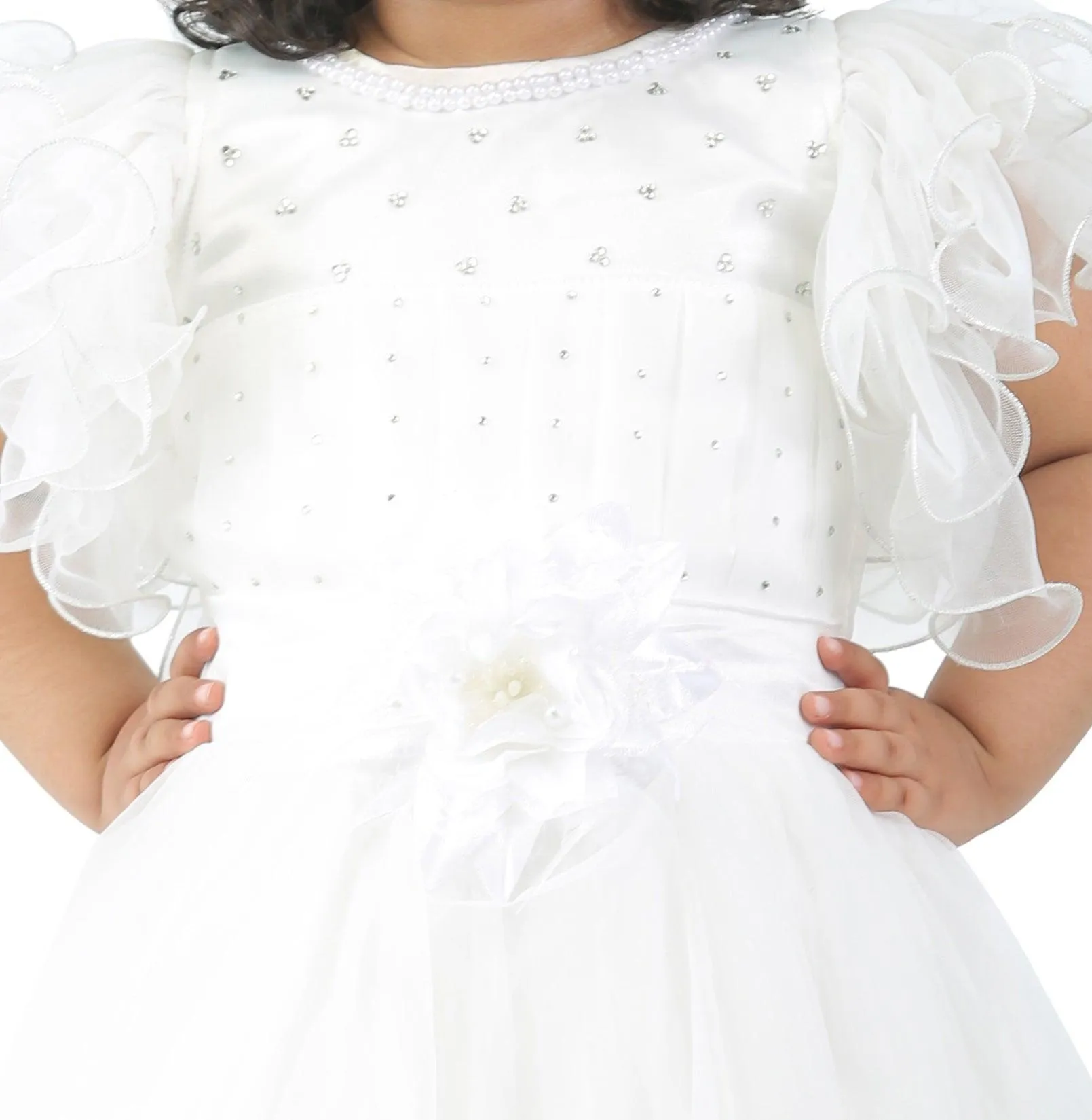 Ahhaaaa Kids Cotton A-Line Maxi Dress/Angel Pari Dress/Christmas Gown