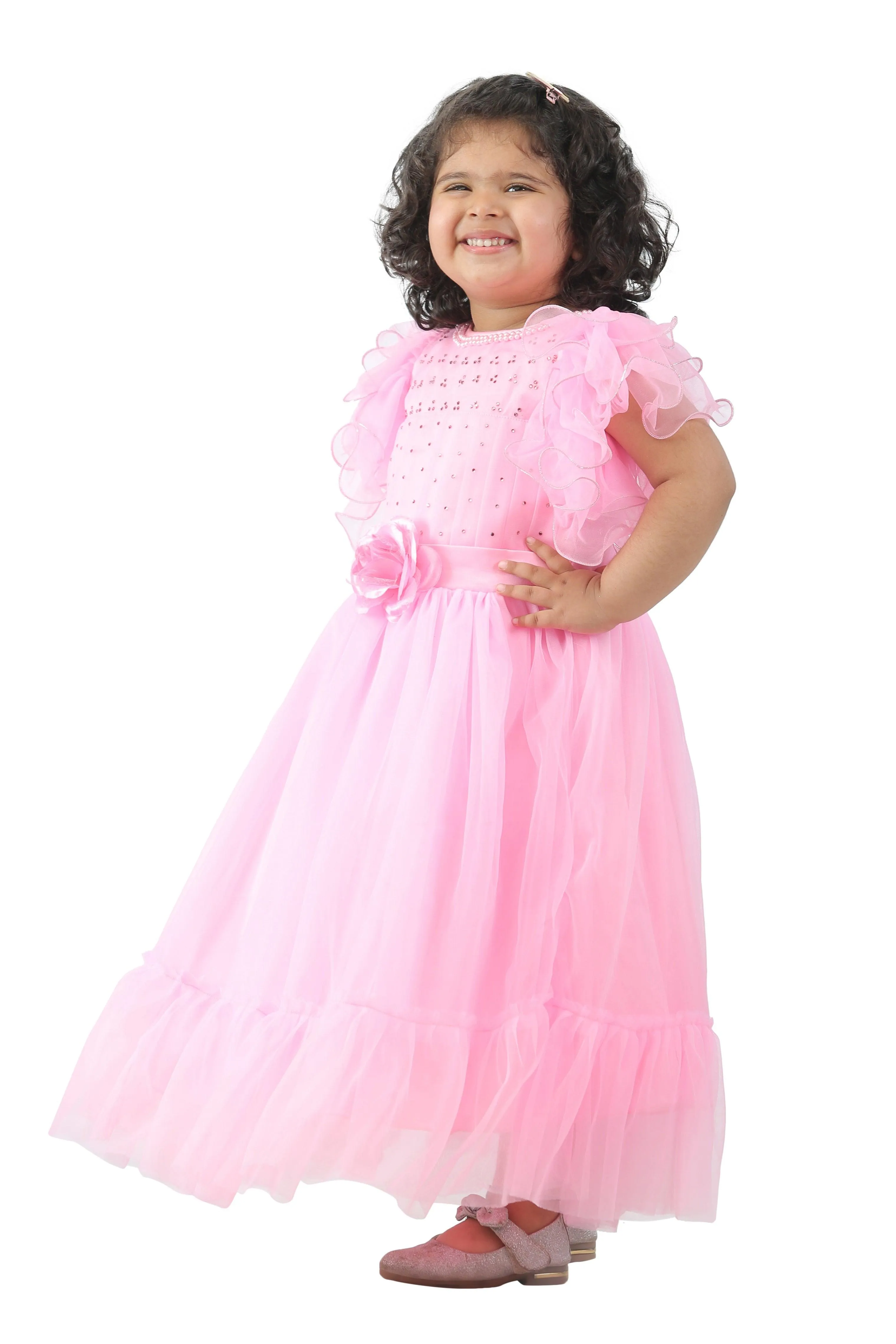 Ahhaaaa Kids Cotton A-Line Maxi Dress/Angel Pari Dress/Christmas Gown