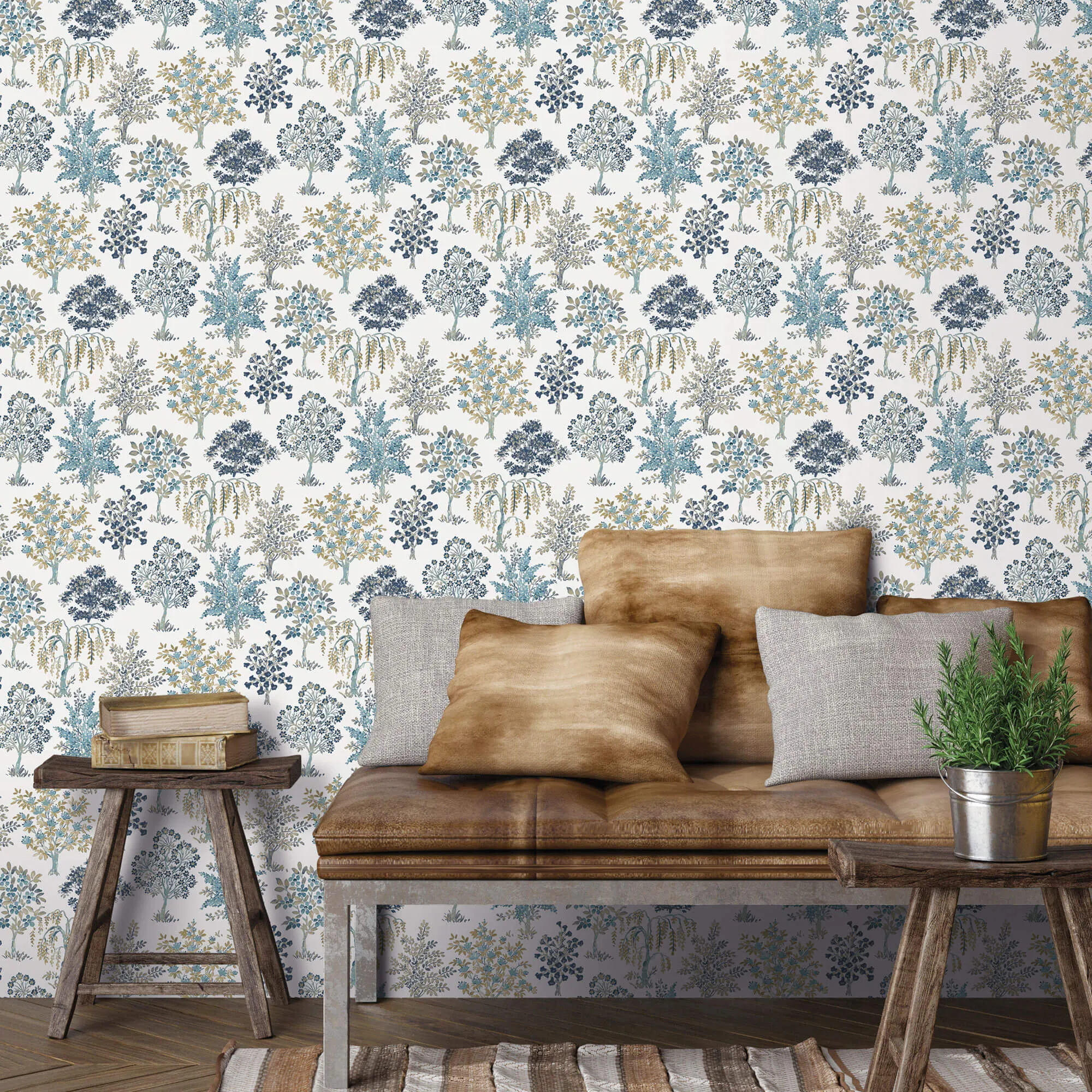 Alberi Trees Blue Wallpaper from the Into the Wild Collection