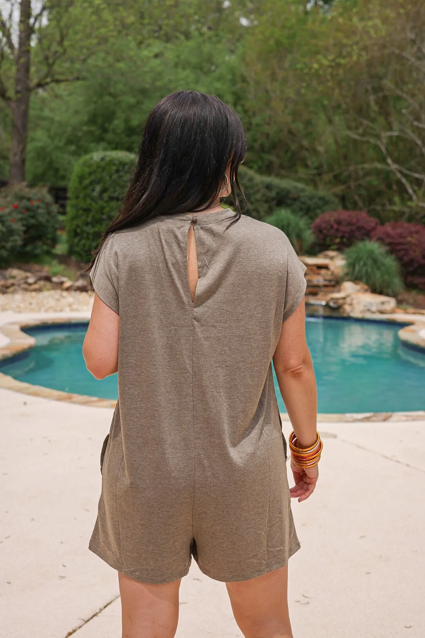 Always Happy Mocha Knit Romper