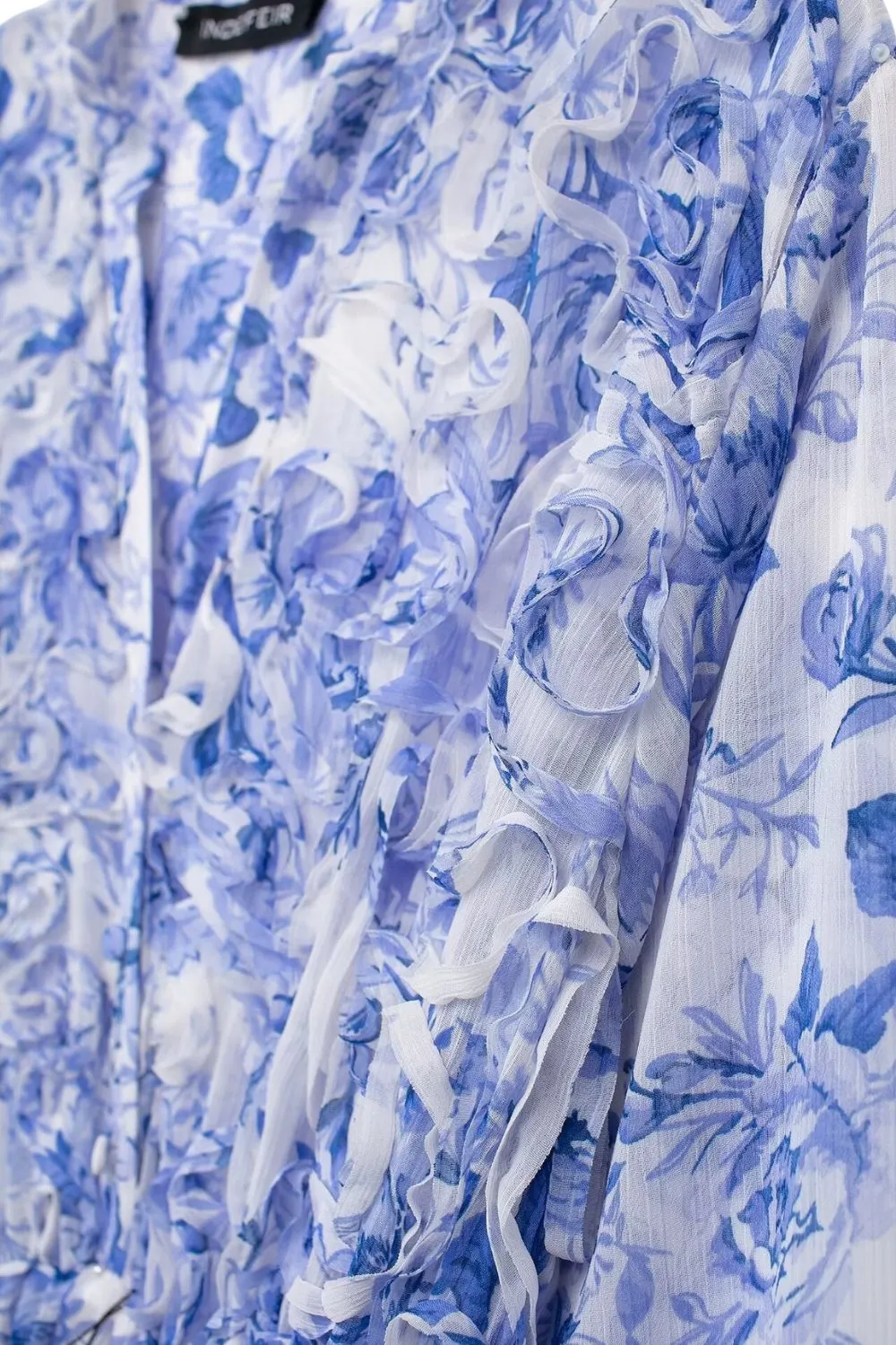 'Audrey' Layered Embellished Printed Dress