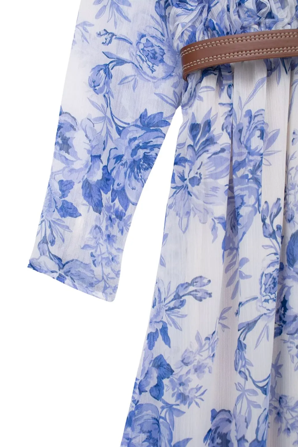 'Audrey' Layered Embellished Printed Dress