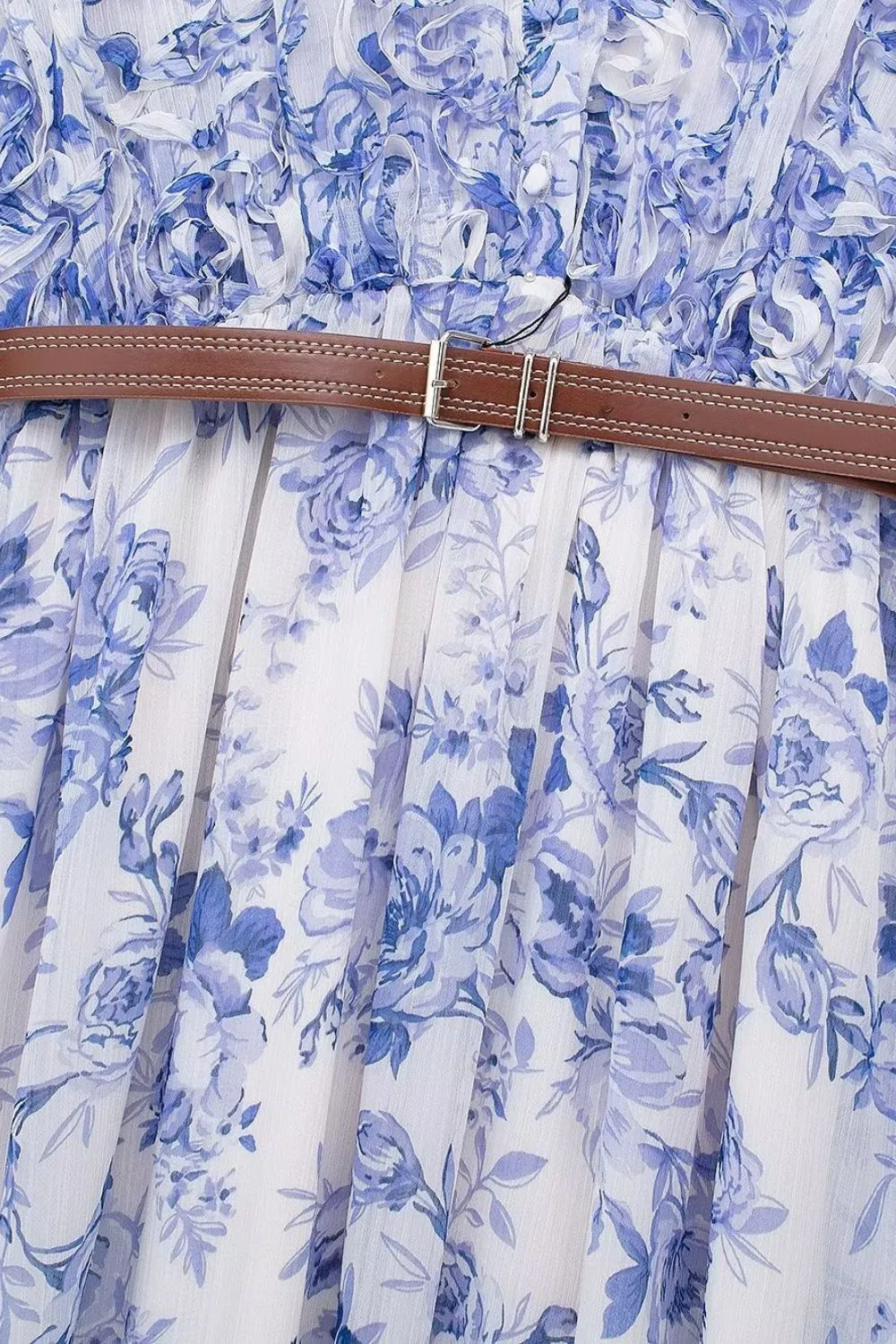 'Audrey' Layered Embellished Printed Dress