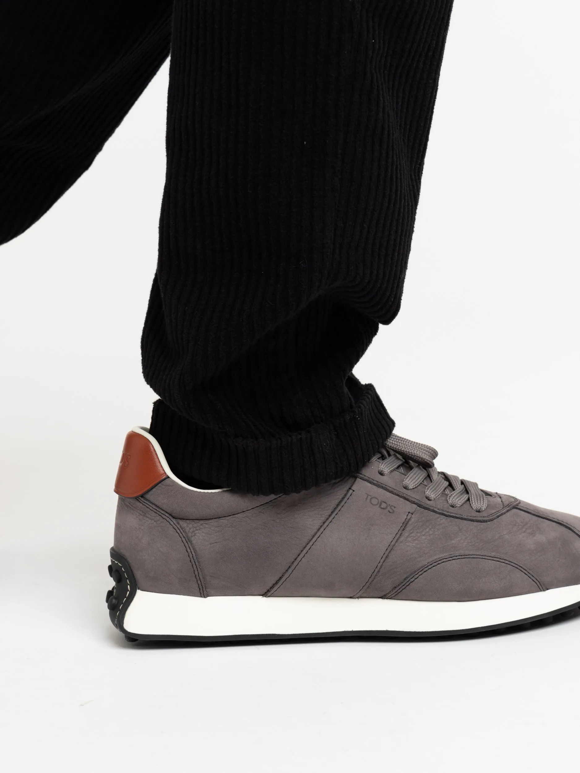 Black Corduroy Jogger Pants with Cargo Pockets