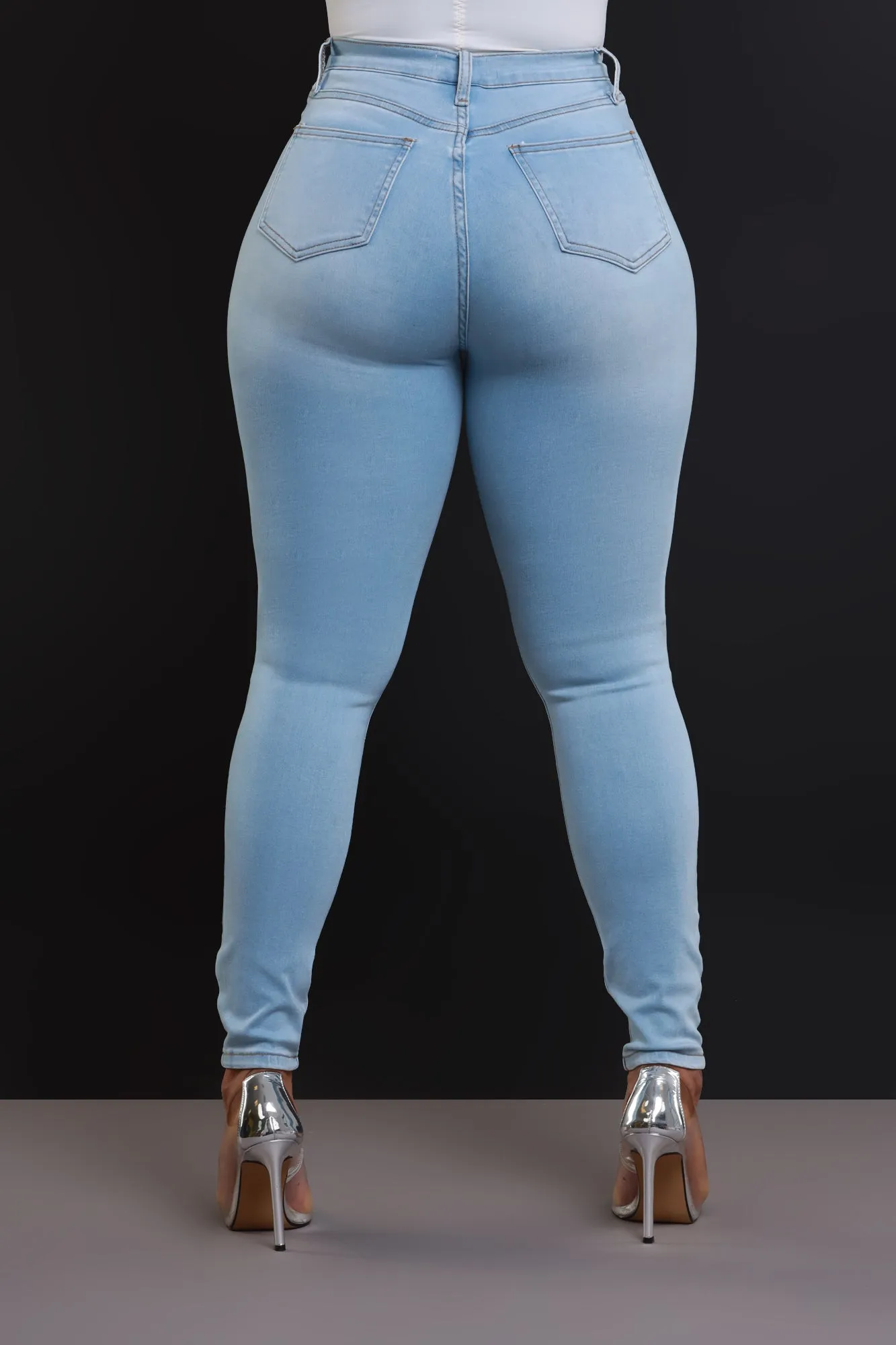 Call Me Up High Rise Skinny Jeans - Light Wash