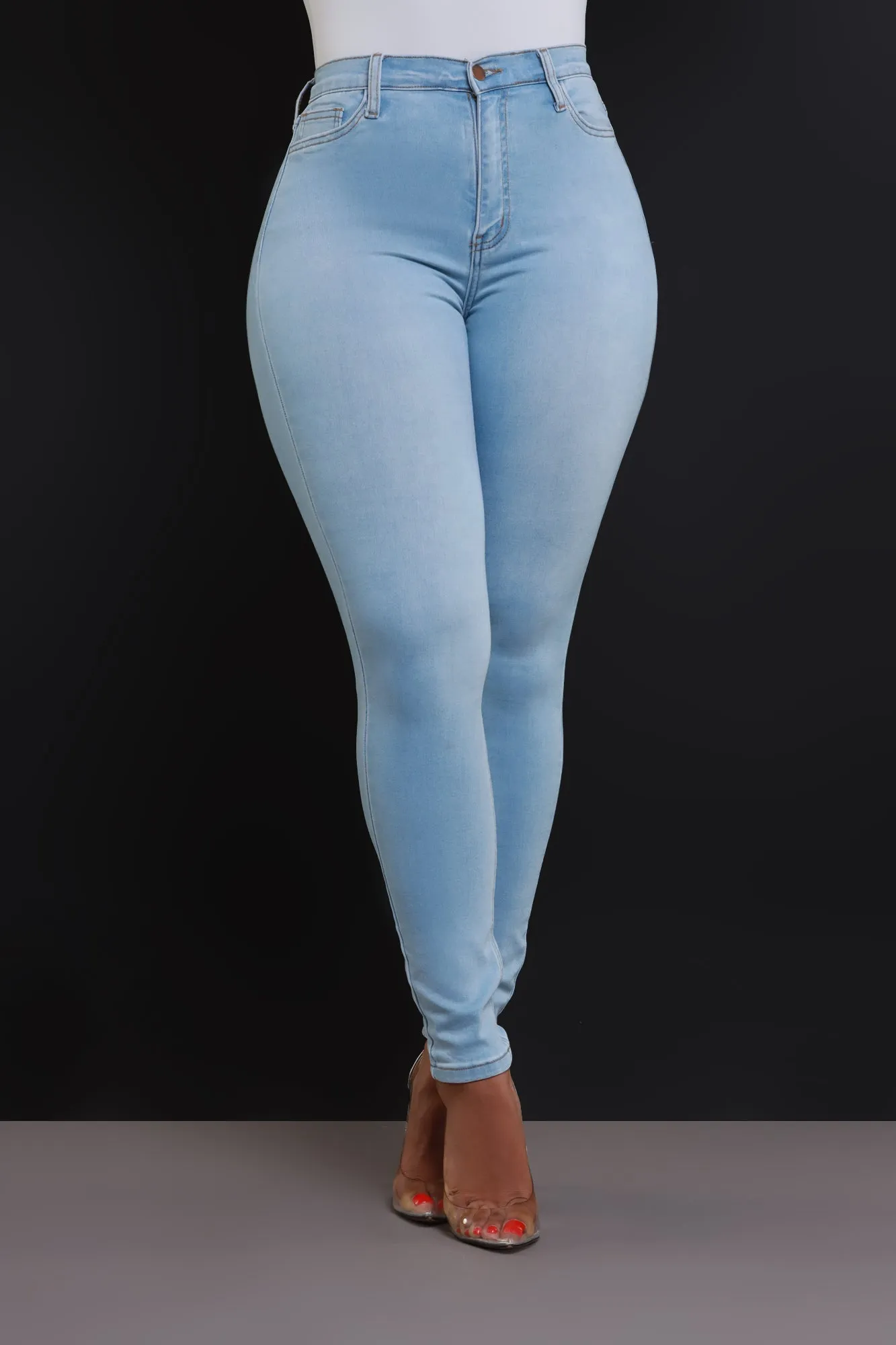 Call Me Up High Rise Skinny Jeans - Light Wash