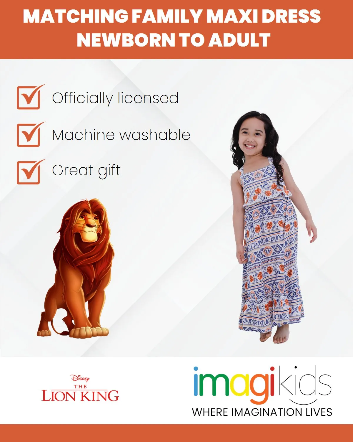 Disney Lion King Matching Family Maxi Dress