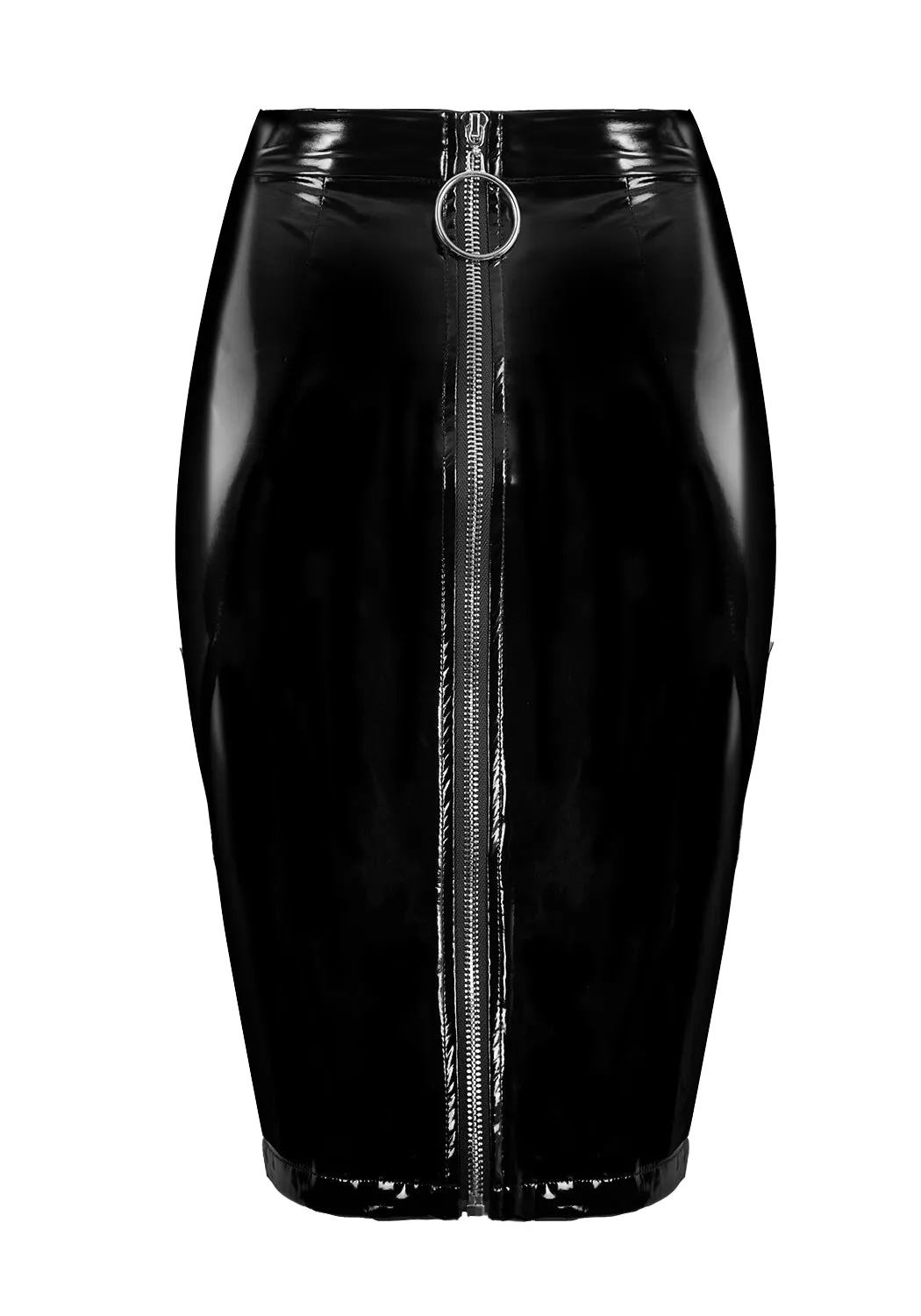 Stylish Dominion Midi Vinyl Skirt