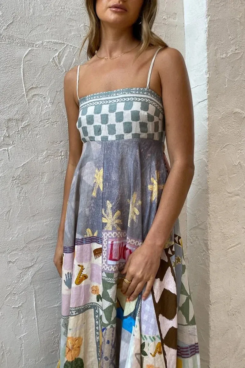 DressBetty - 2024 Sexy Backless A-line Maxi Swing Boho Dress