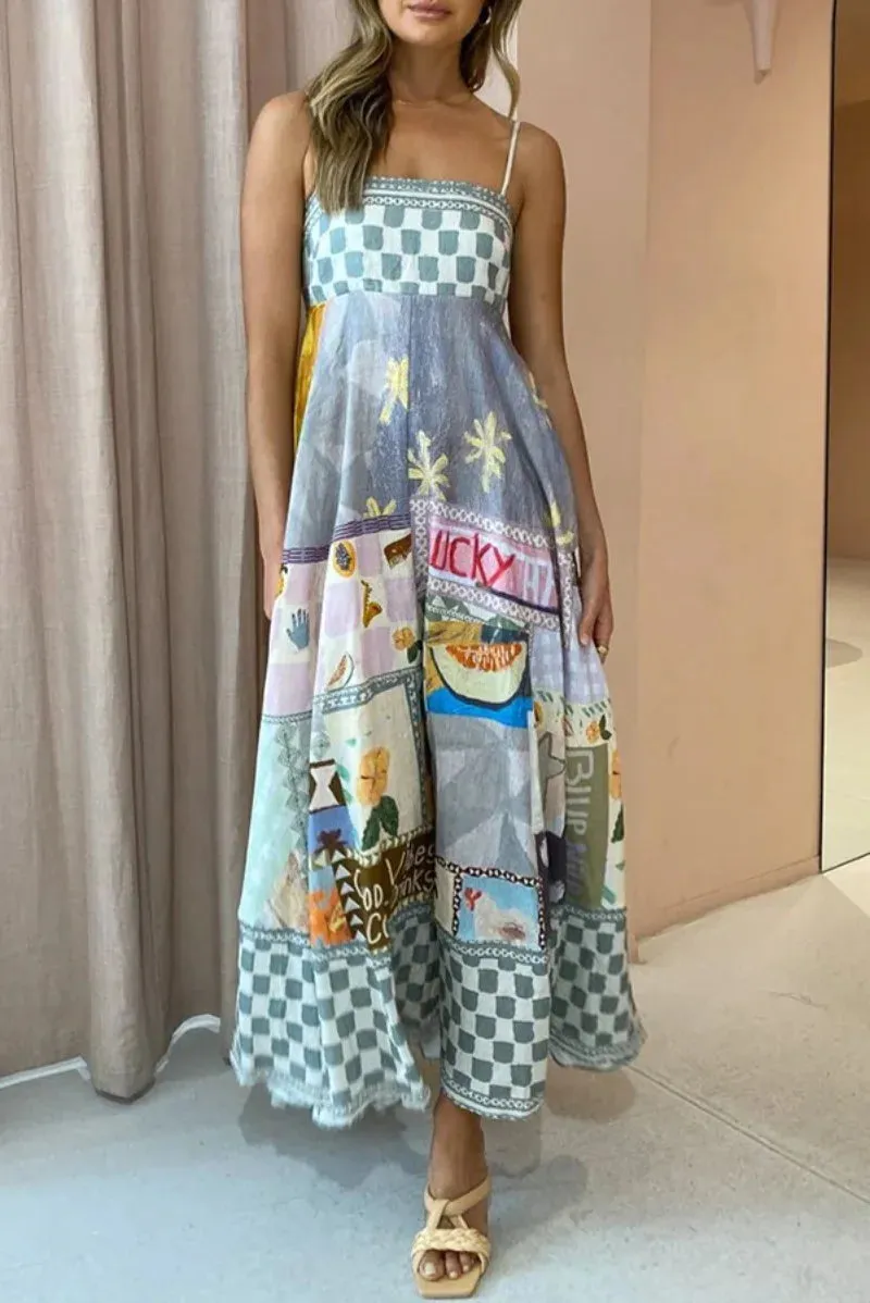 DressBetty - 2024 Sexy Backless A-line Maxi Swing Boho Dress