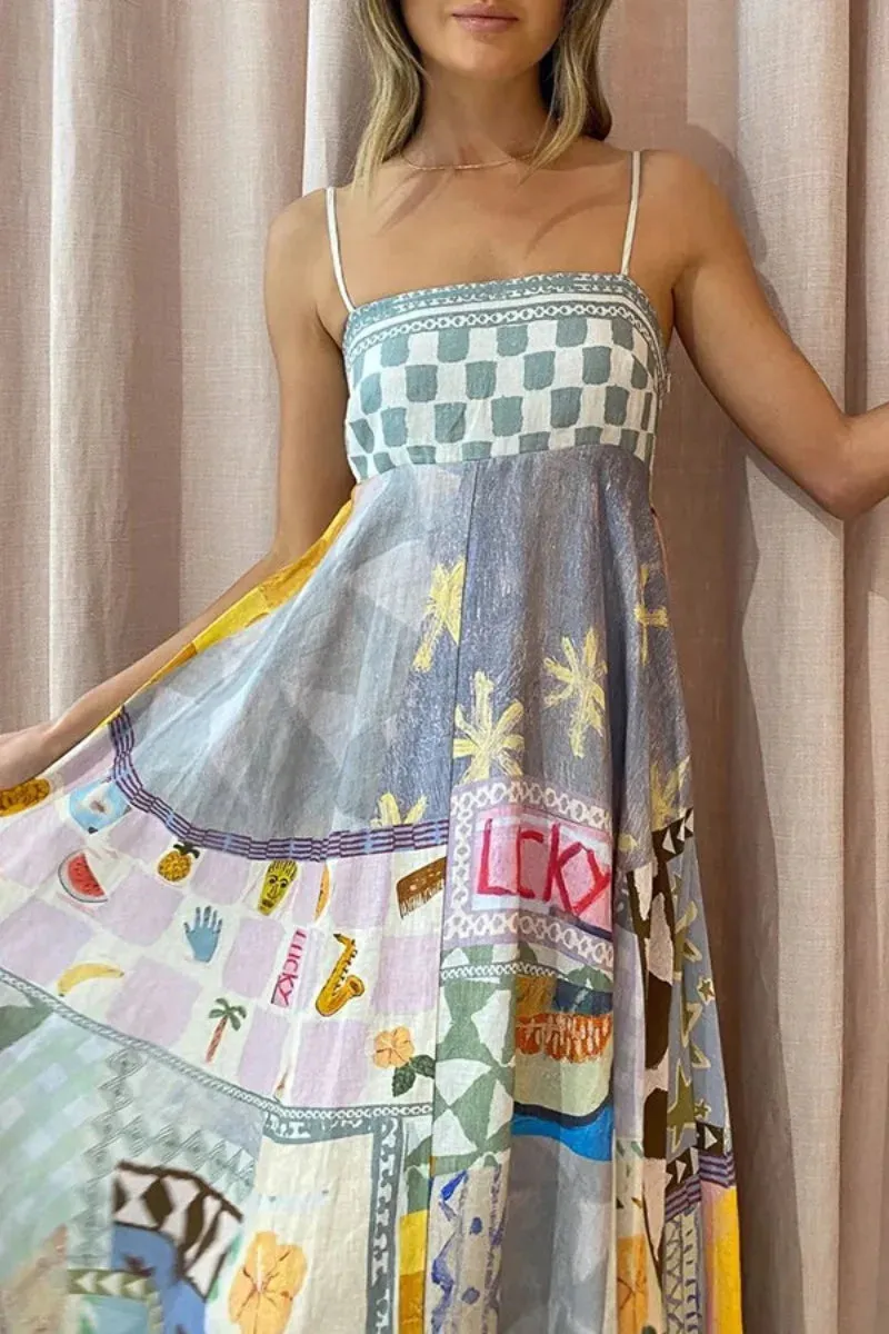 DressBetty - 2024 Sexy Backless A-line Maxi Swing Boho Dress