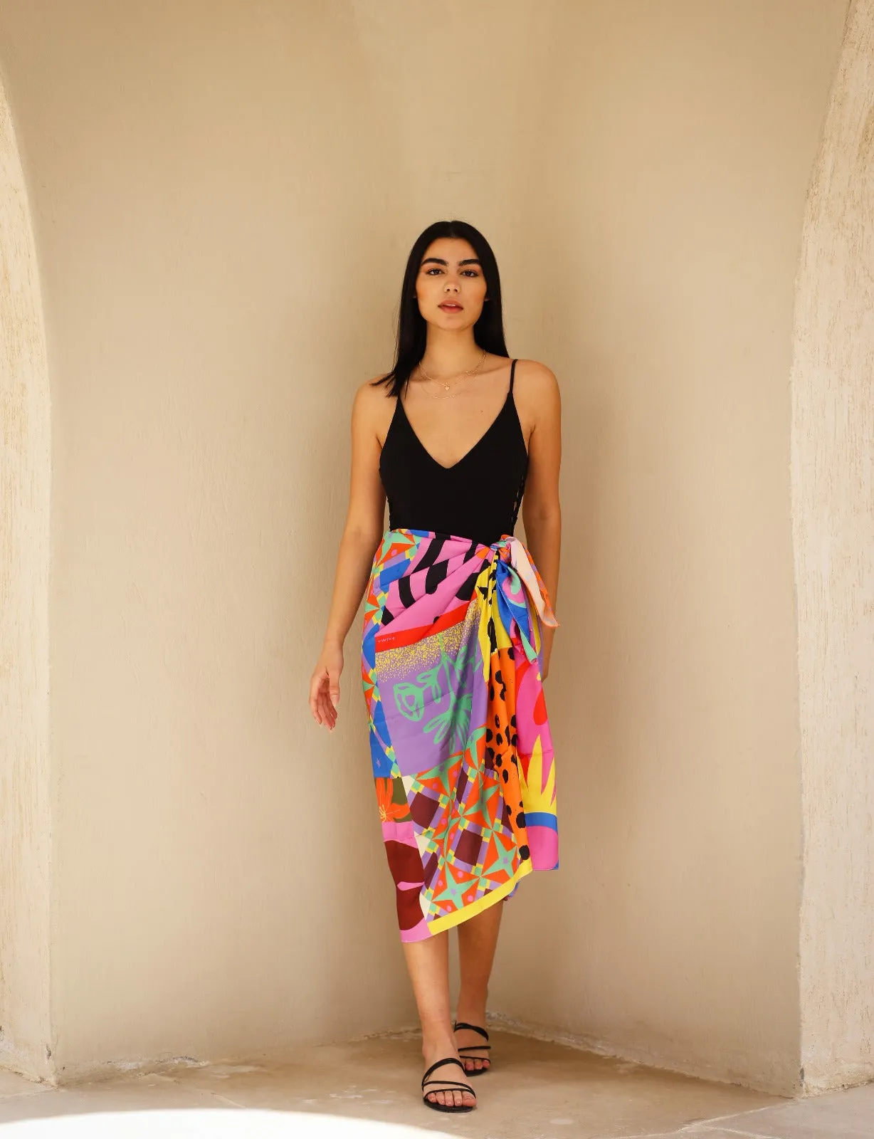 Egyptian Goddess In Summer Patchwork Wrap