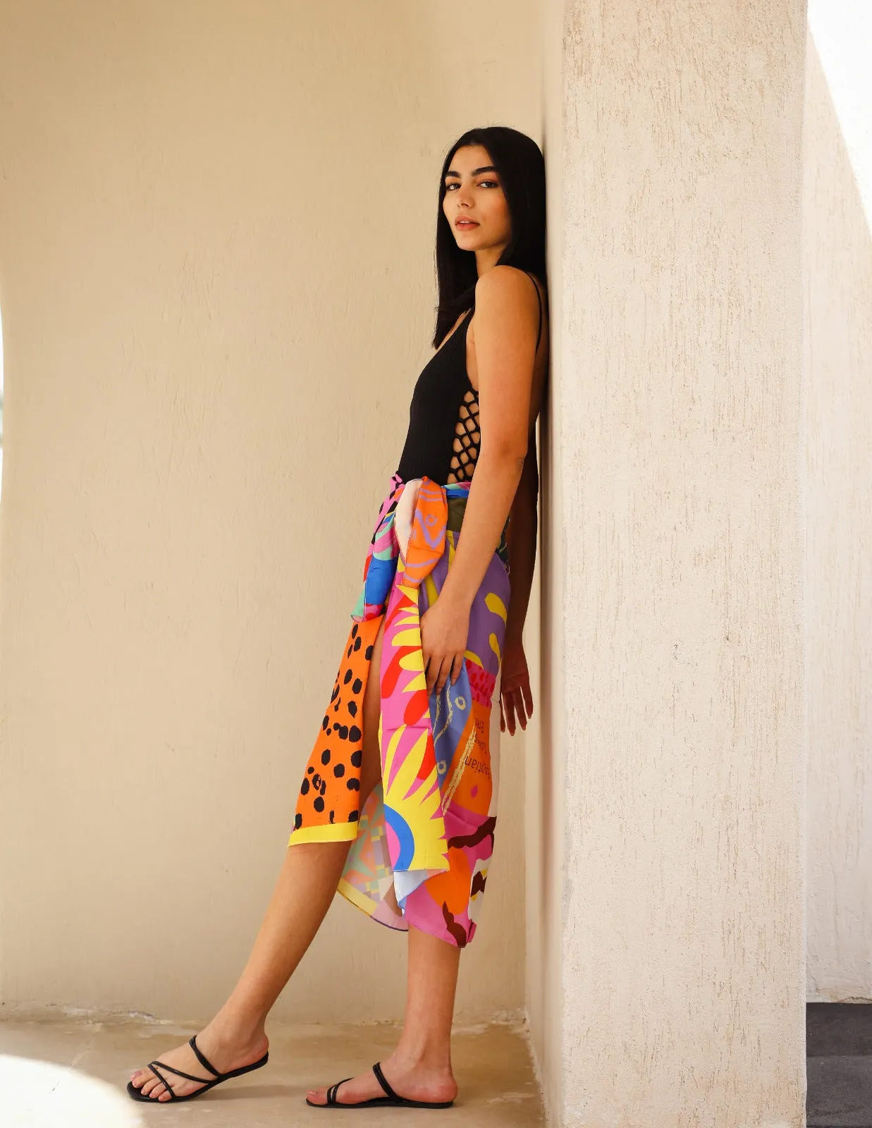 Egyptian Goddess In Summer Patchwork Wrap