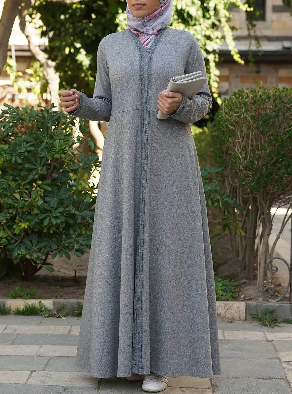Flared A-Line Lace Abaya