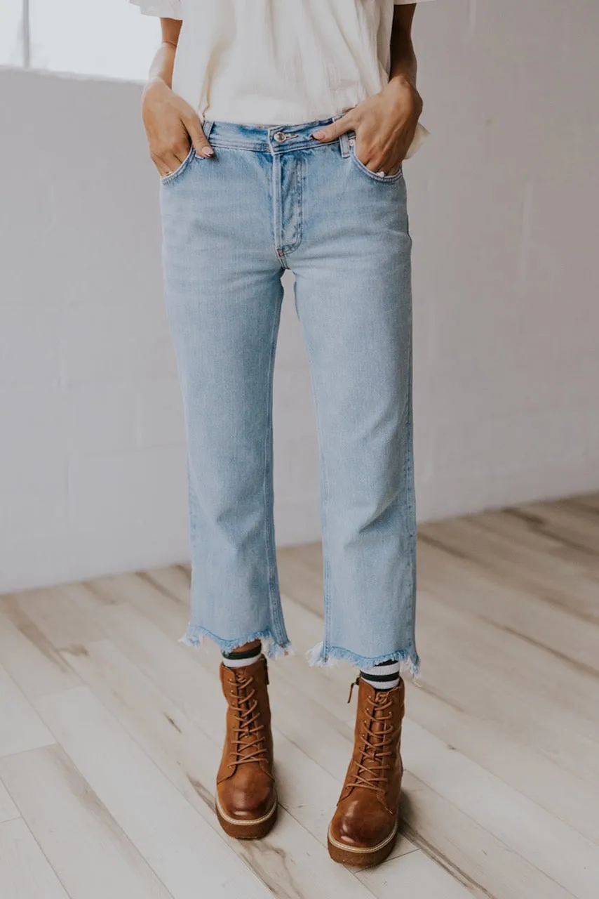 Free People Maggie Mid-Rise Straight Jeans