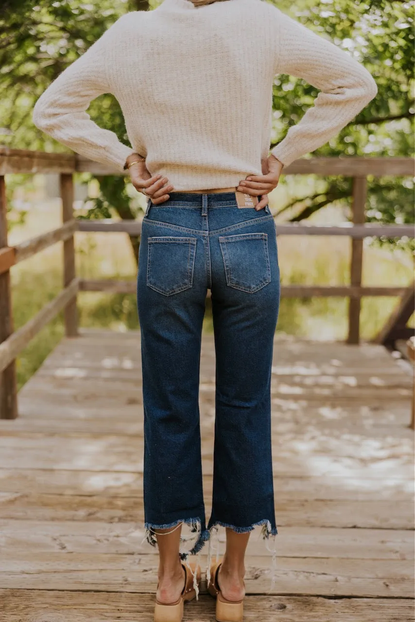 Free People Maggie Mid-Rise Straight Jeans