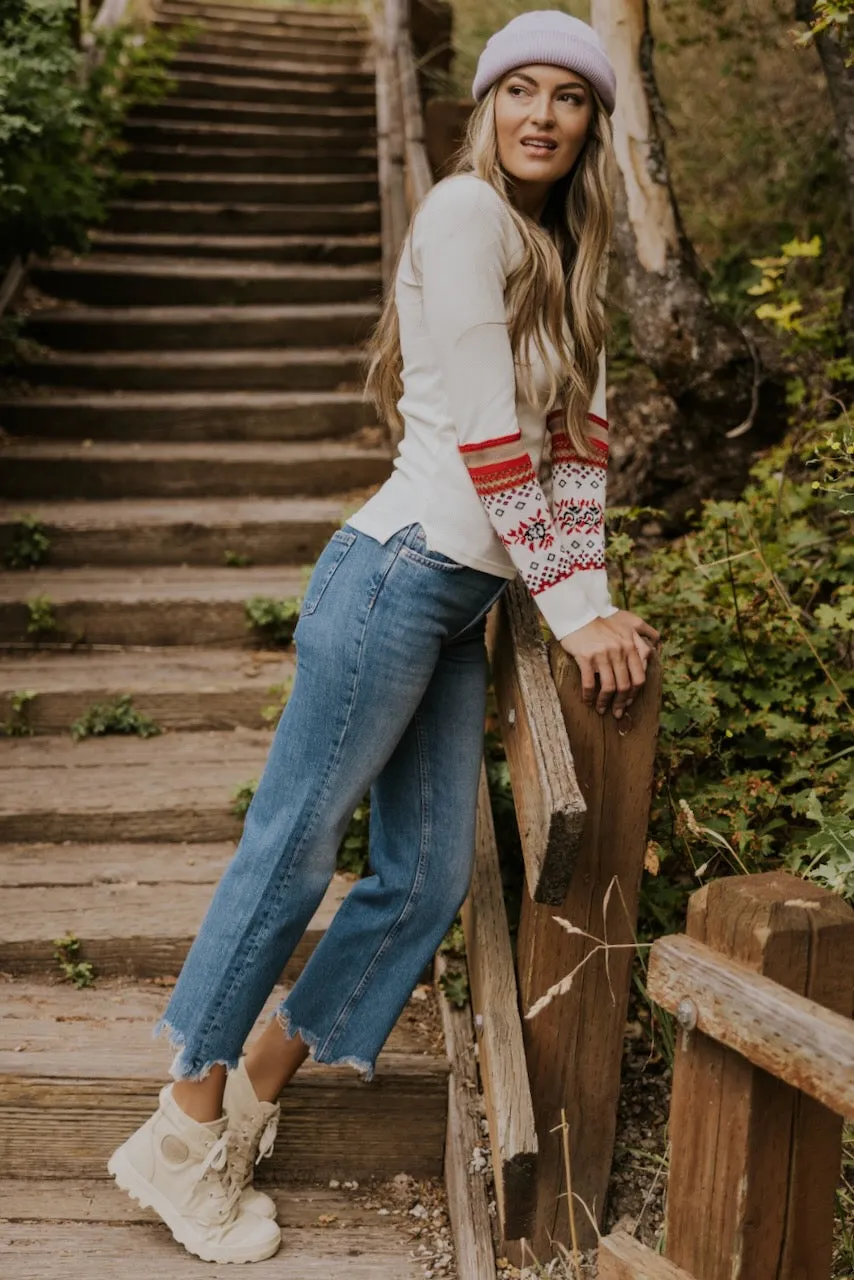 Free People Maggie Mid-Rise Straight Jeans