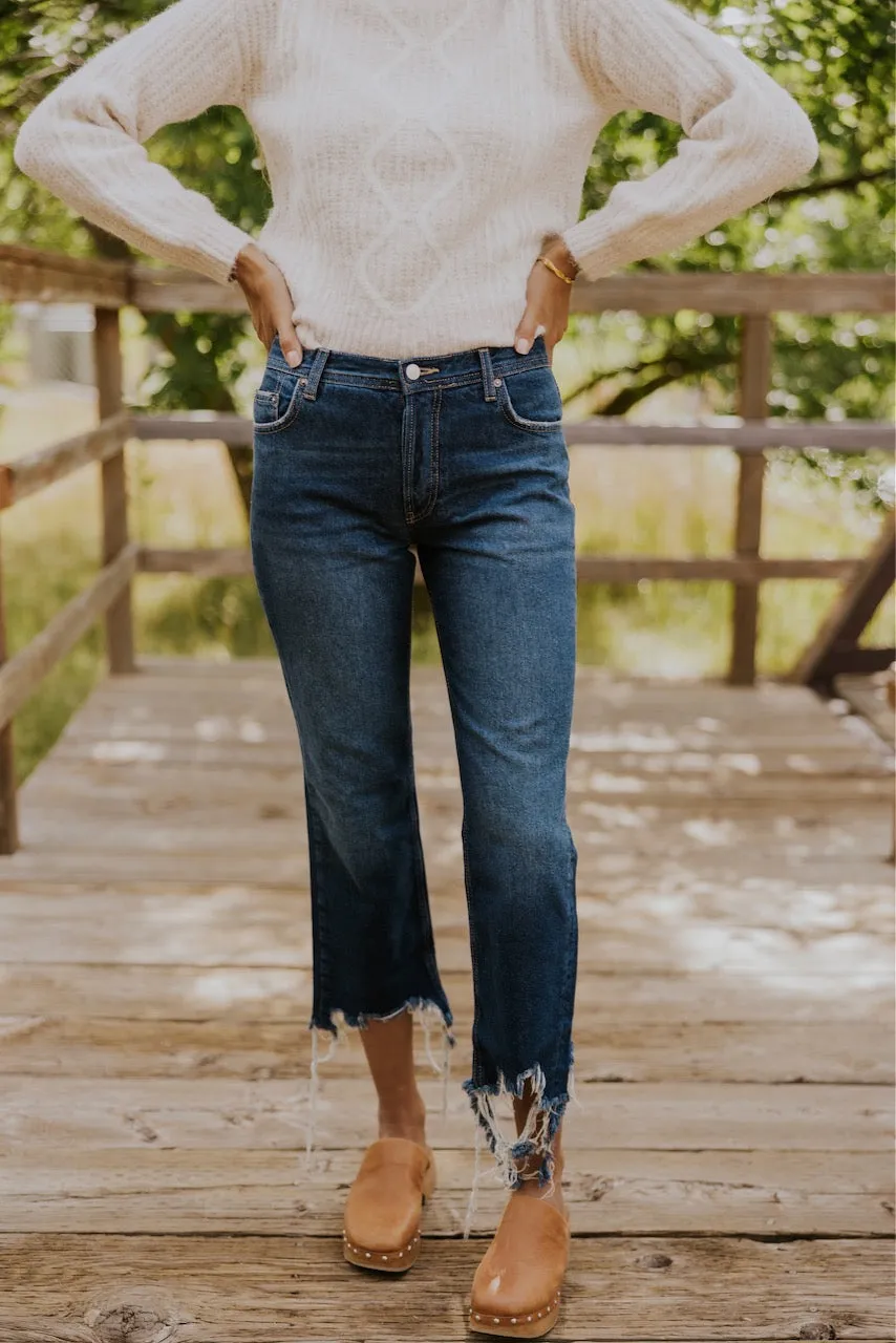 Free People Maggie Mid-Rise Straight Jeans