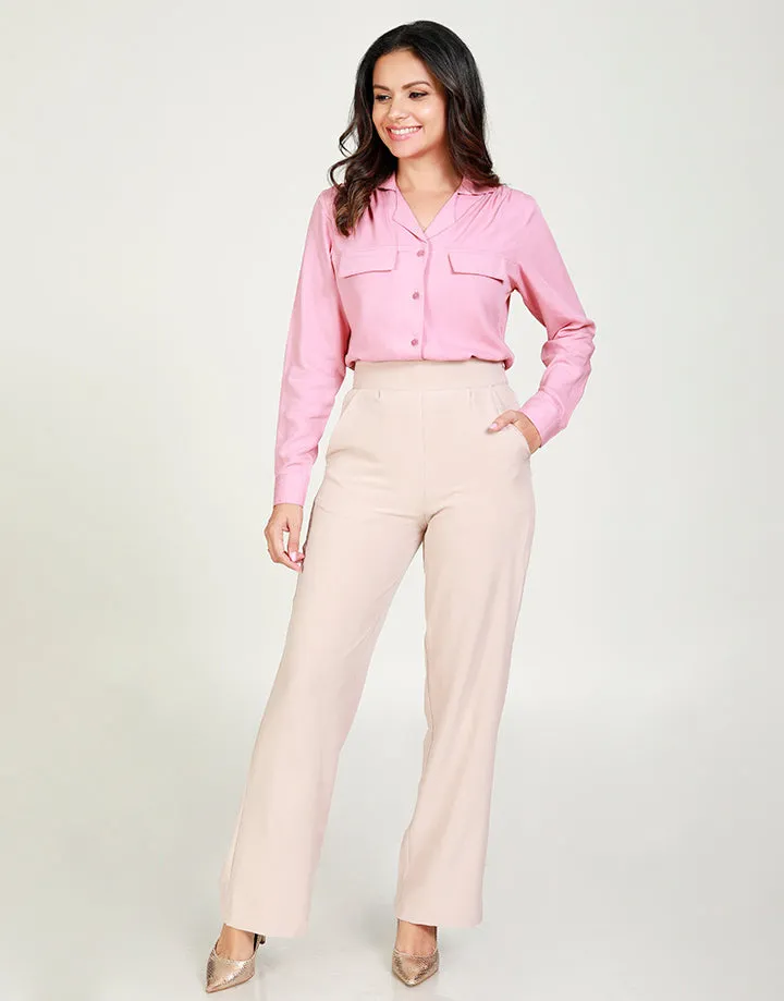 Long Sleeves Shirt with Flap Pockets