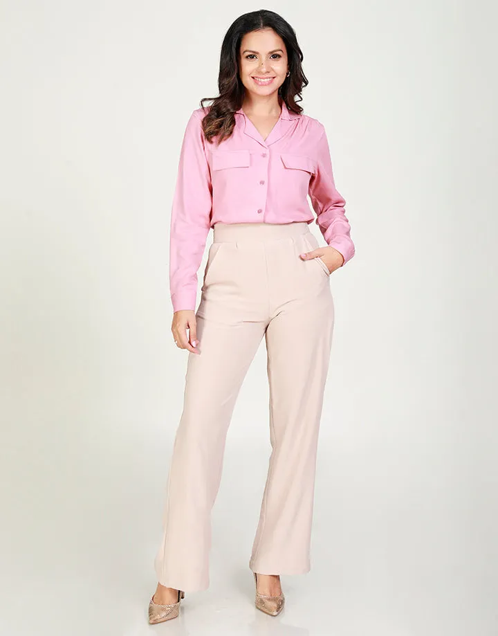 Long Sleeves Shirt with Flap Pockets