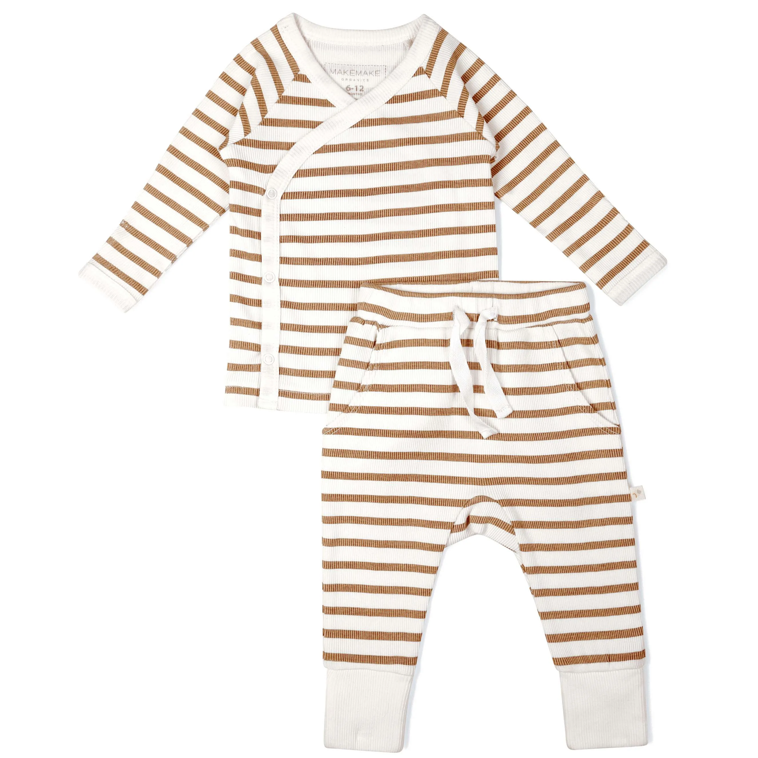Organic Baby Top & Pants Set | Stripes