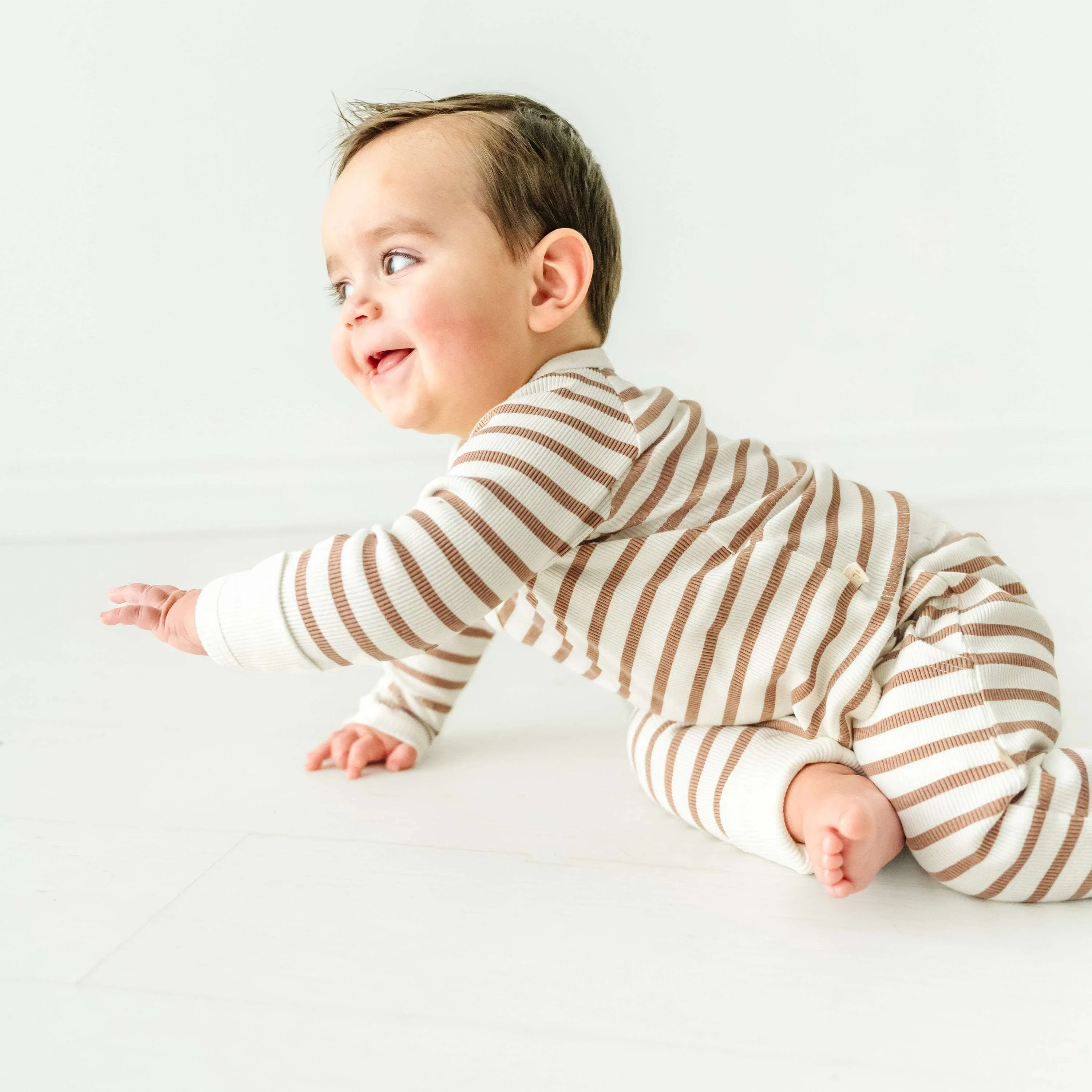 Organic Baby Top & Pants Set | Stripes