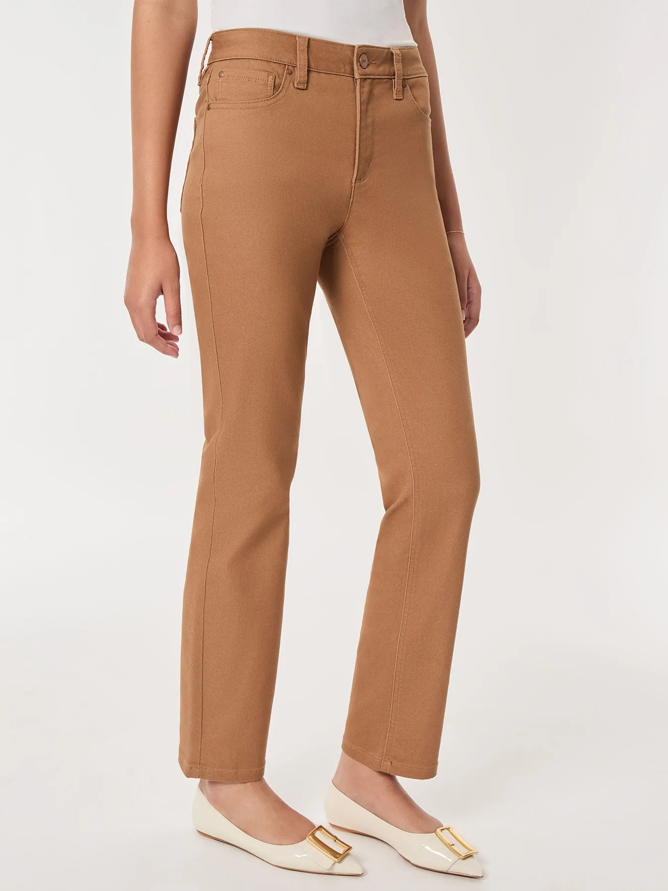 Petite Lexington Straight Leg Jeans, Caramel