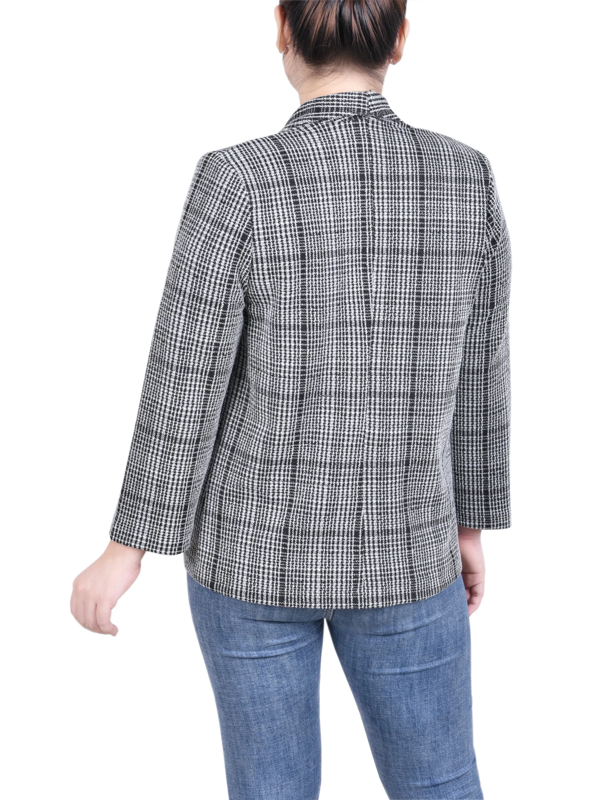Petite Long Sleeve Ponte Jacket