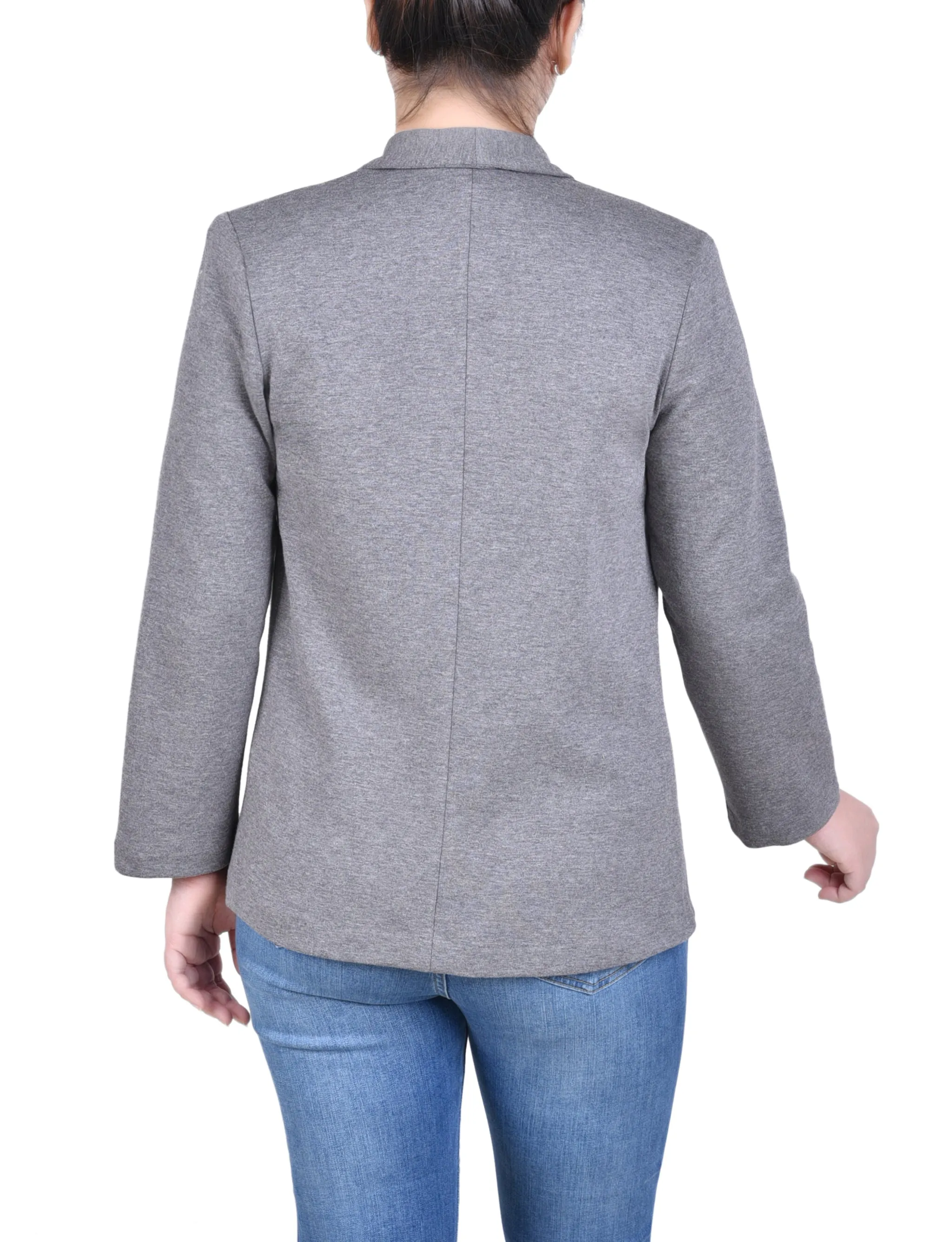Petite Long Sleeve Ponte Jacket