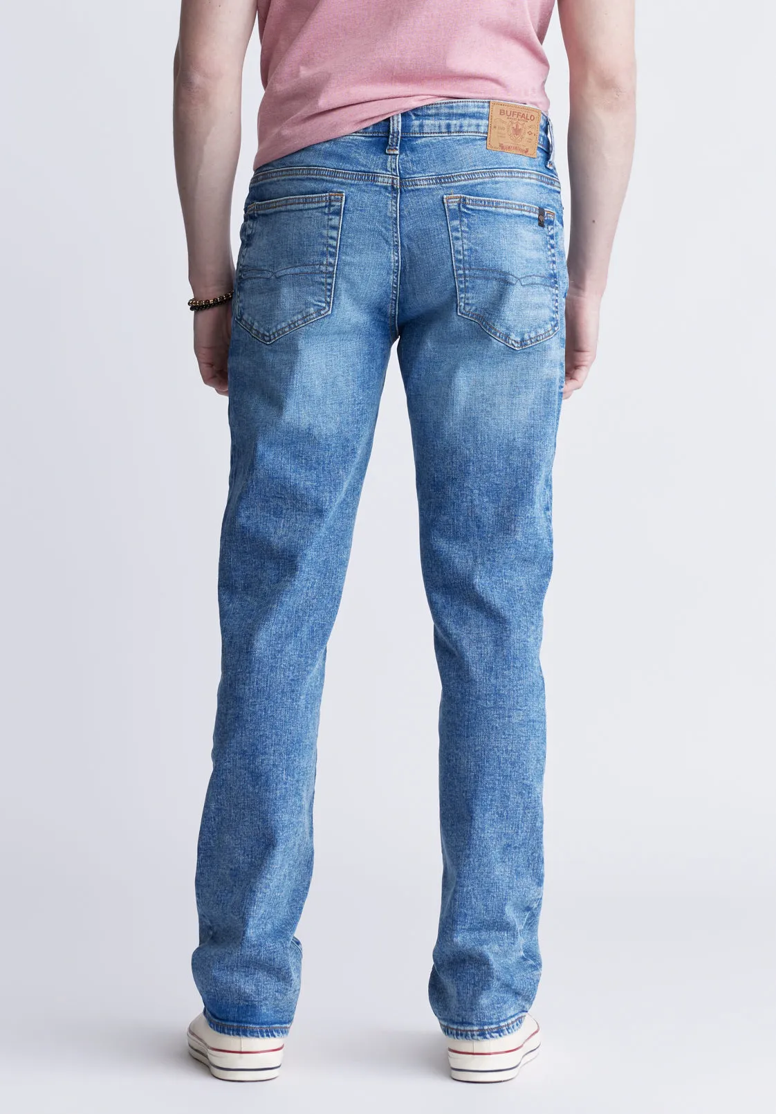 Relaxed Straight Driven Men's Jeans, Heavily Sanded and Worked - BM22984