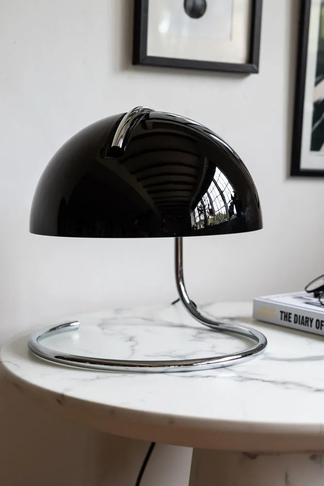 Retro Black Glass Table Lamp