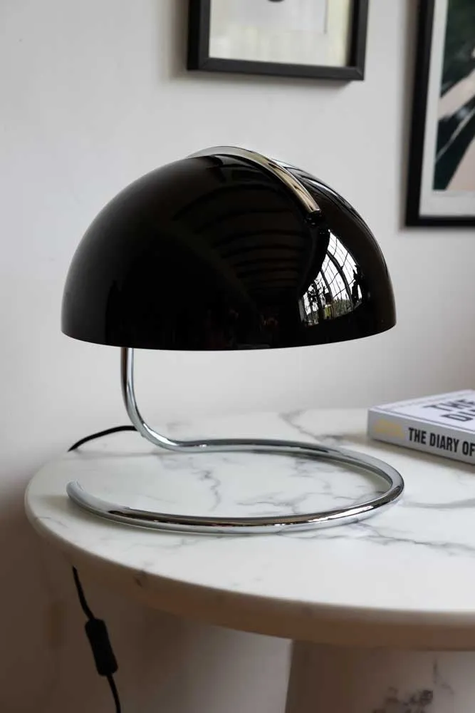 Retro Black Glass Table Lamp