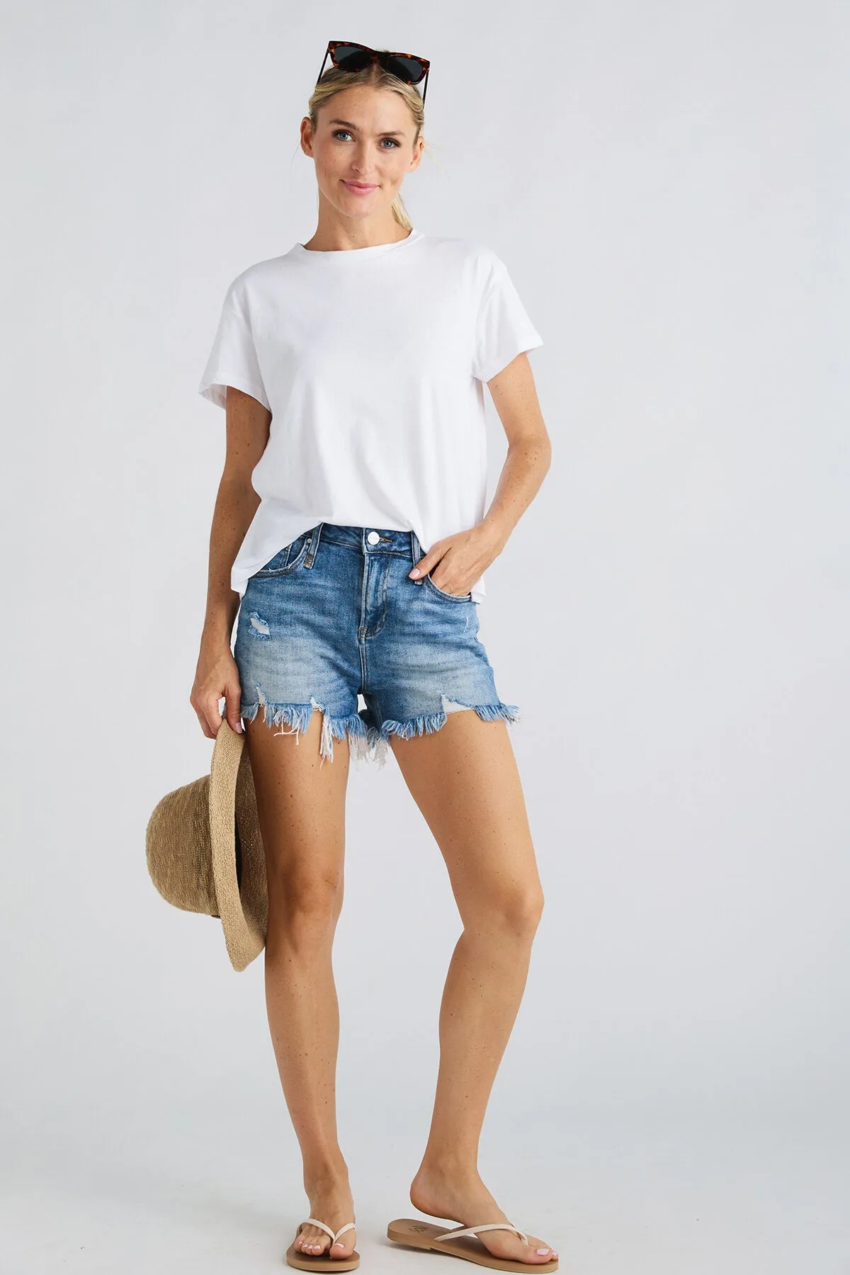 Risen Denim Shorts