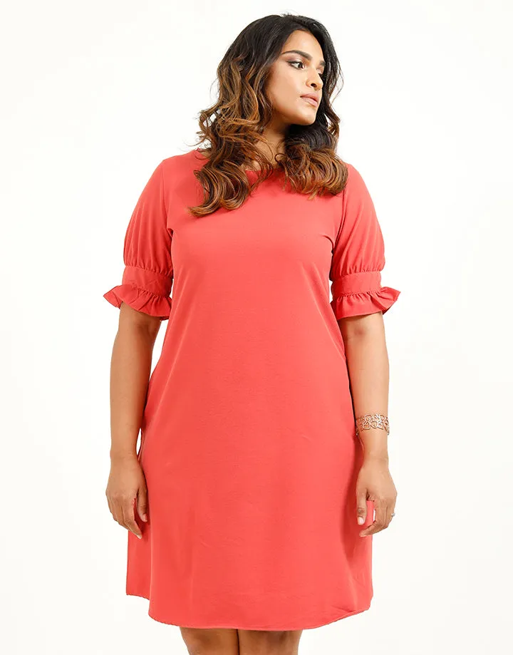 Round Neck Dress with Pockets