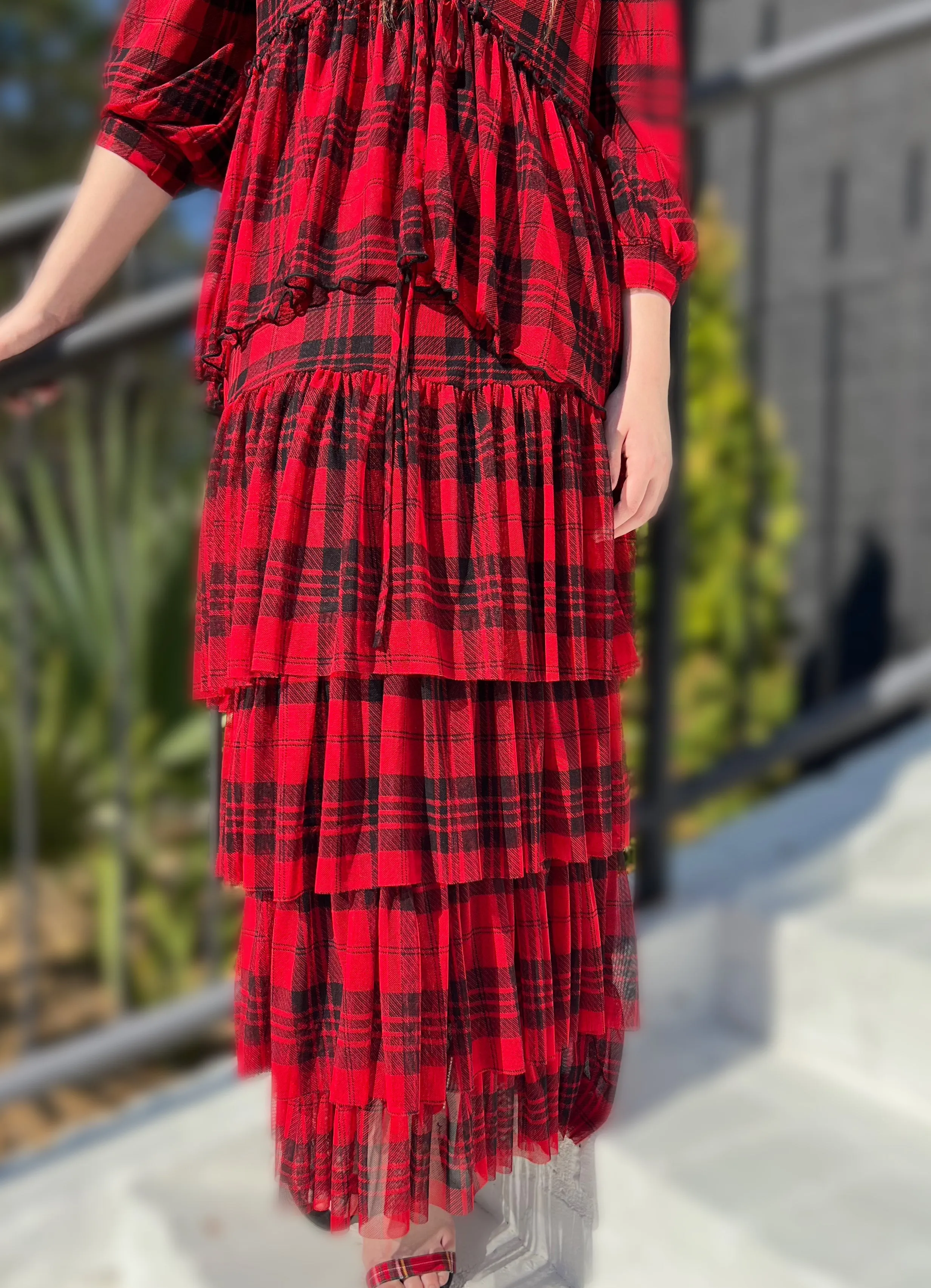 Scottie Mesh Layered Skirt