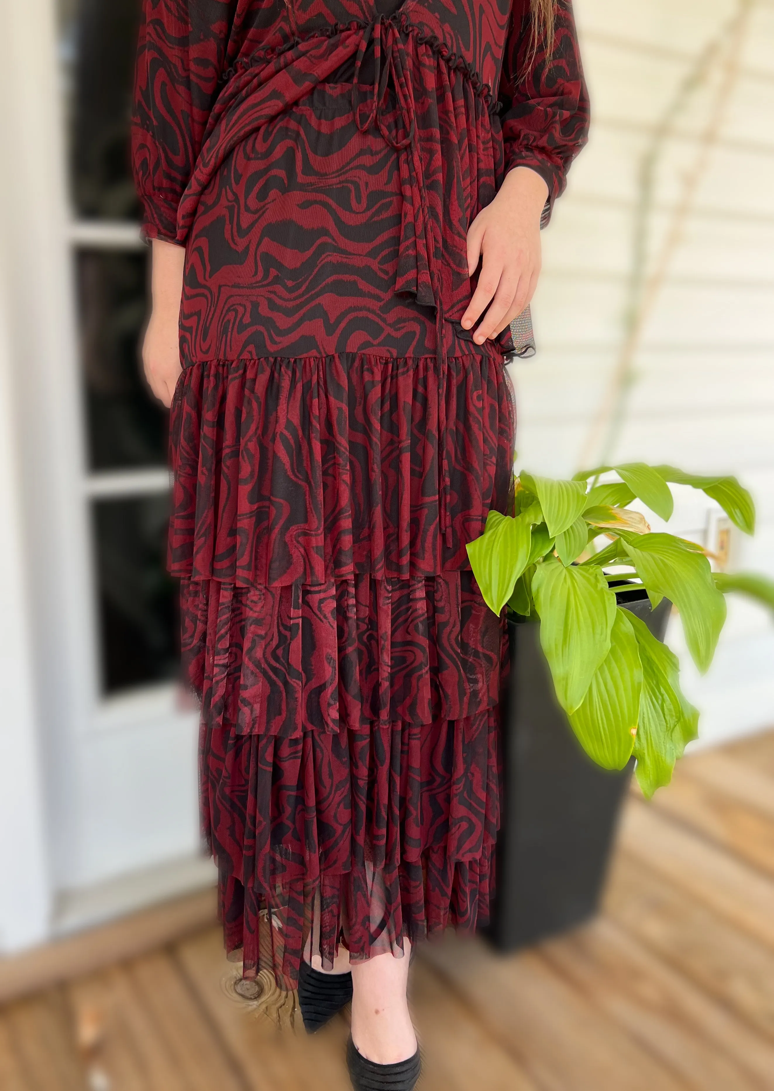 Scottie Mesh Layered Skirt