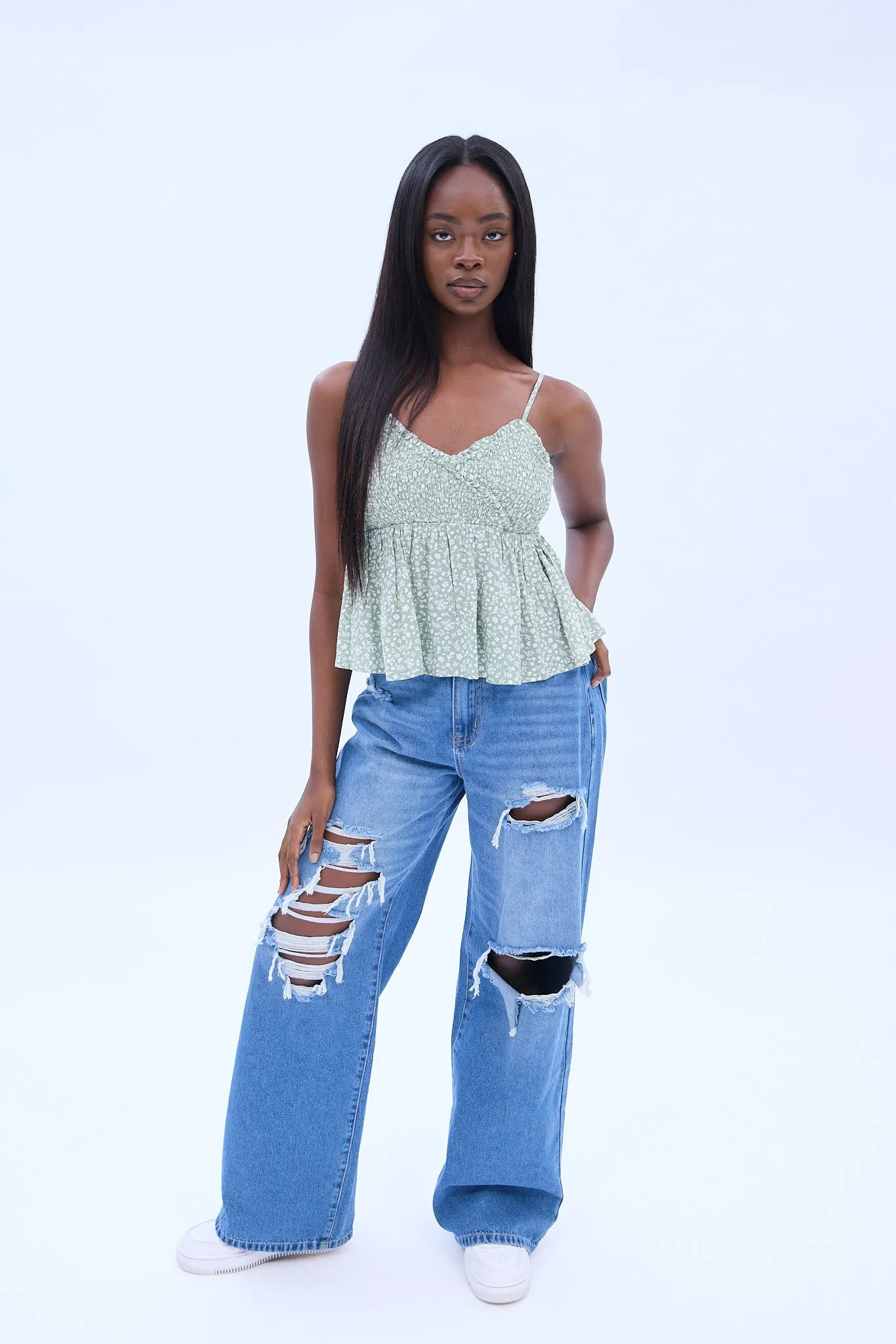 Smocked Babydoll Camisole