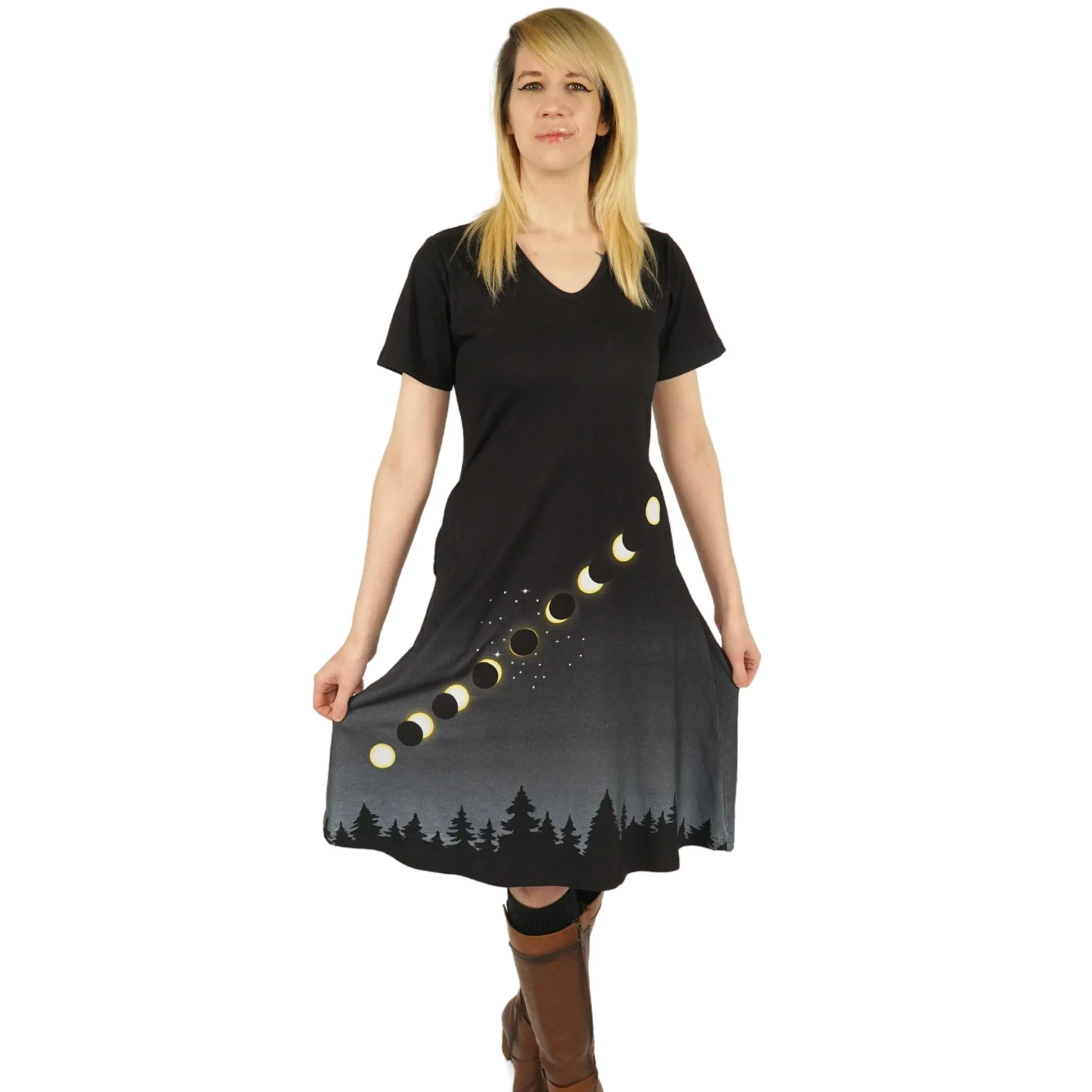 Solar Eclipse A-Line Dress (No Waist Seam)