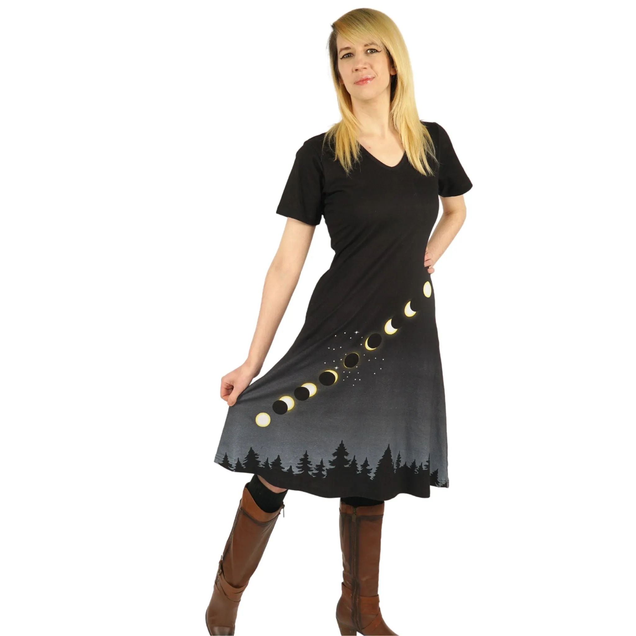 Solar Eclipse A-Line Dress (No Waist Seam)