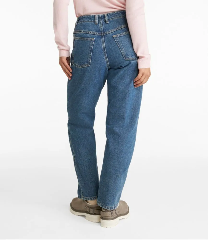 Women's Double L® Jeans, Ultra High-Rise Comfort Waist Tapered Leg Flannel-Lined